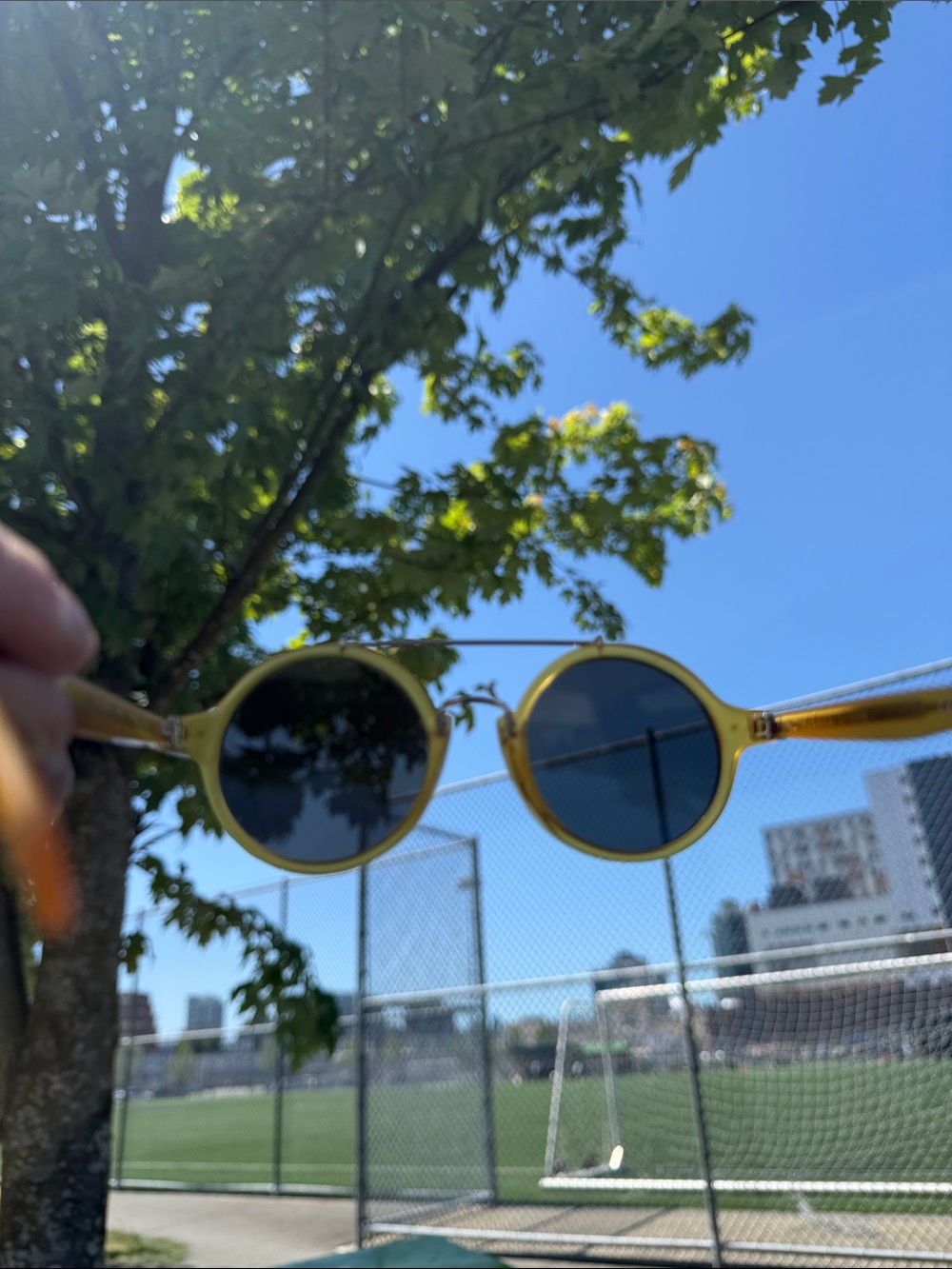 Celine Yellow Round Sunglasses - Picture 3 of 5
